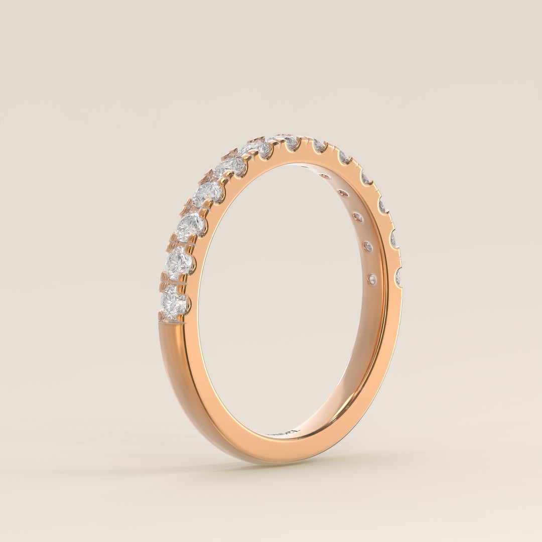 Manon - Lab Grown Diamond Row Ring Half Set Classic - 18K Gold
