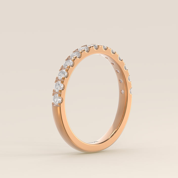 Manon - Lab Grown Diamond Row Ring Half Set Classic - 18K Gold