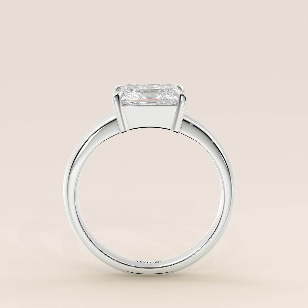 Joan - Radiant East to West Lab Grown Diamond Ring with Wide Band