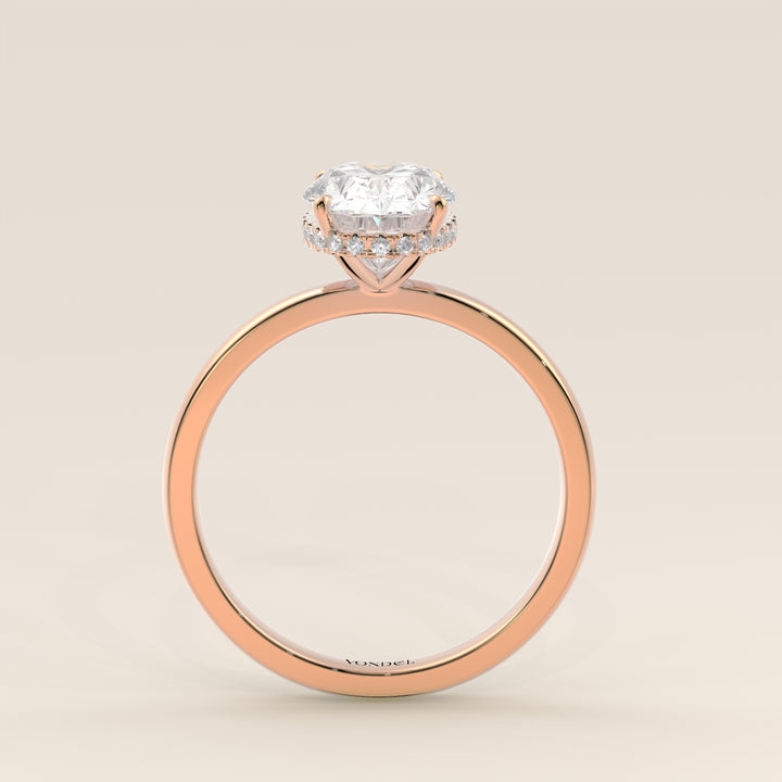 Lexi - Oval Lab Grown Diamond Ring Solitair with Wrap Around Halo