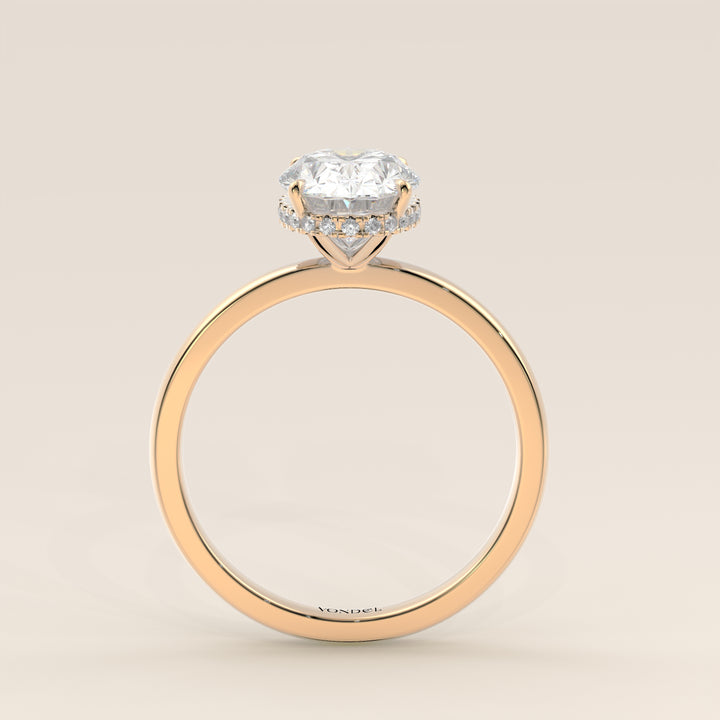 Lexi - Oval Lab Grown Diamond Ring Solitair with Wrap Around Halo