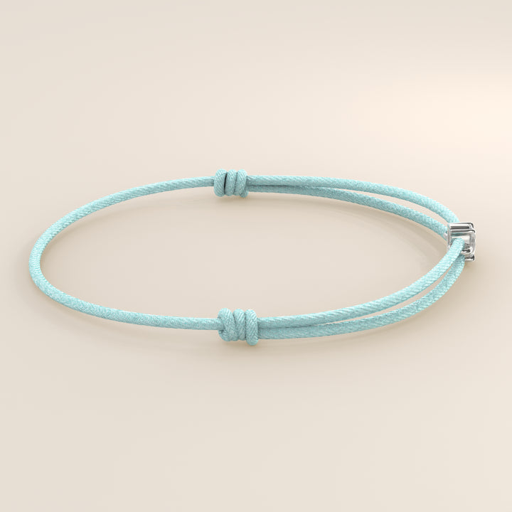 Nora - Oval Lab Grown Diamond Pendant Bracelet with Satin Cord