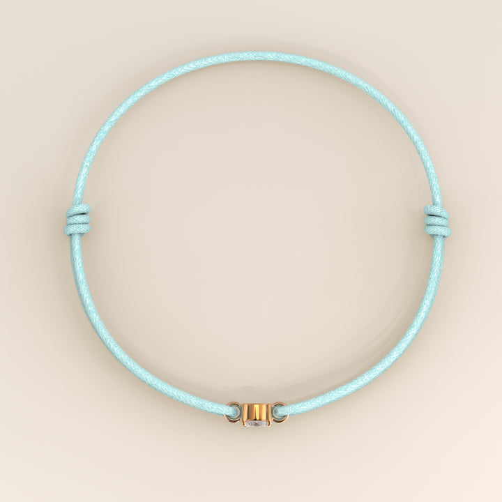 Nora - Oval East to West Lab Grown Diamond Pendant Bracelet with Satin Cord