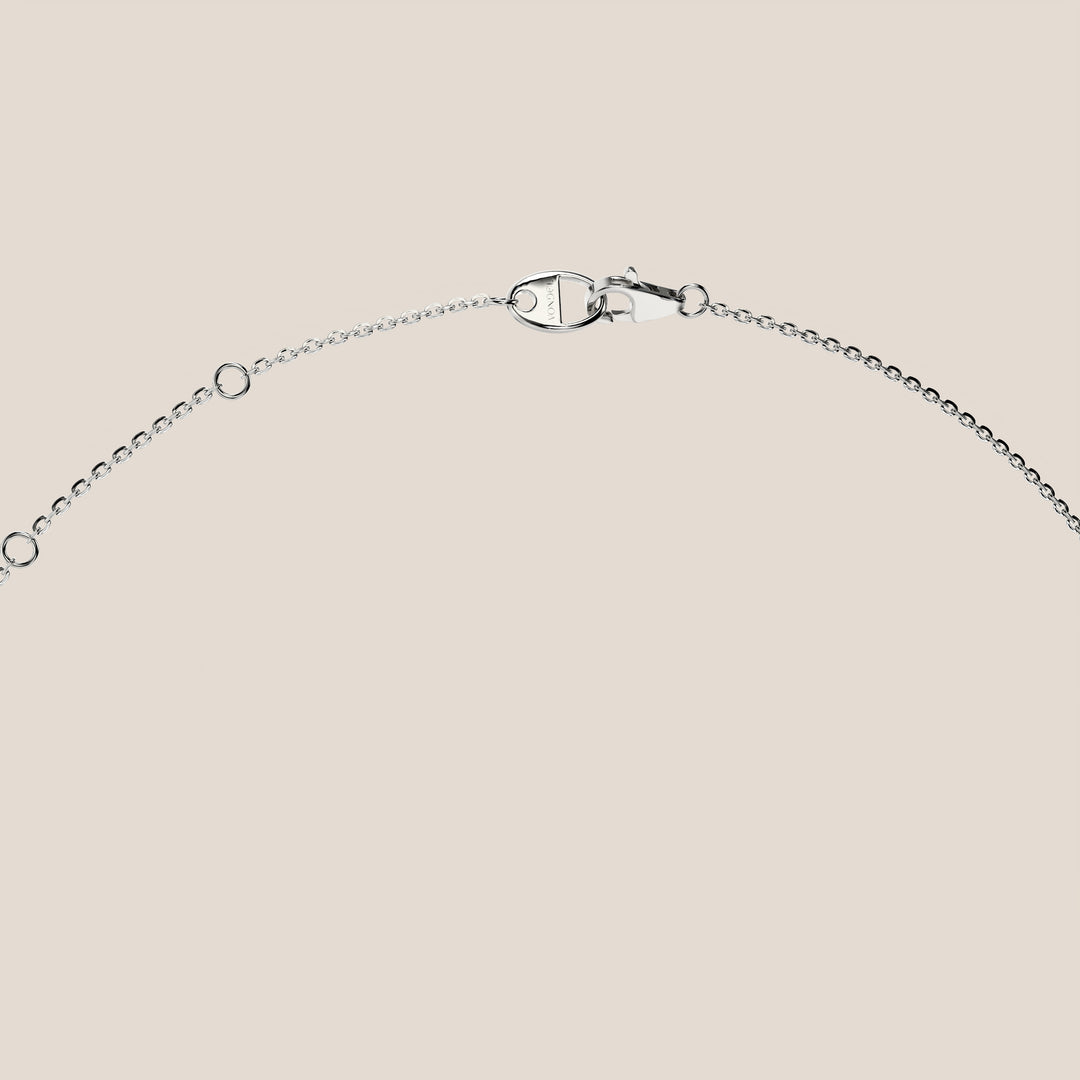 Sophie - Oval Lab Grown Diamond Necklace with Double Hidden Halo