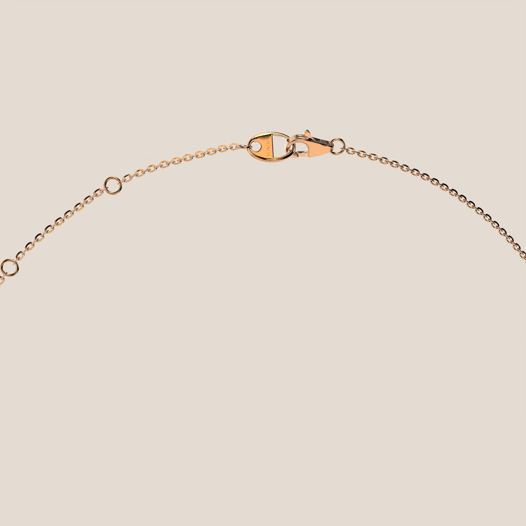 Sophie - Oval Lab Grown Diamond Necklace with Double Hidden Halo