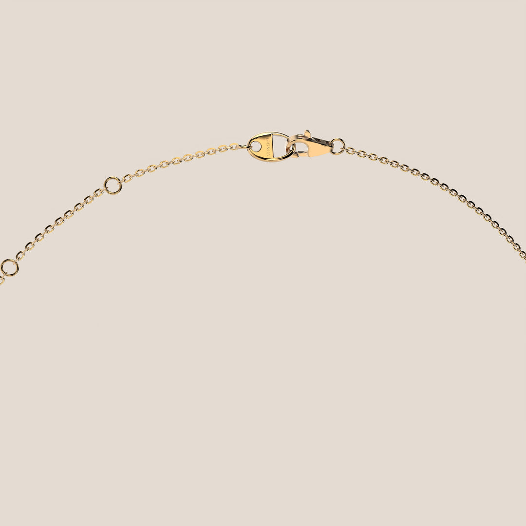 Sophie - Oval Lab Grown Diamond Necklace with Double Hidden Halo