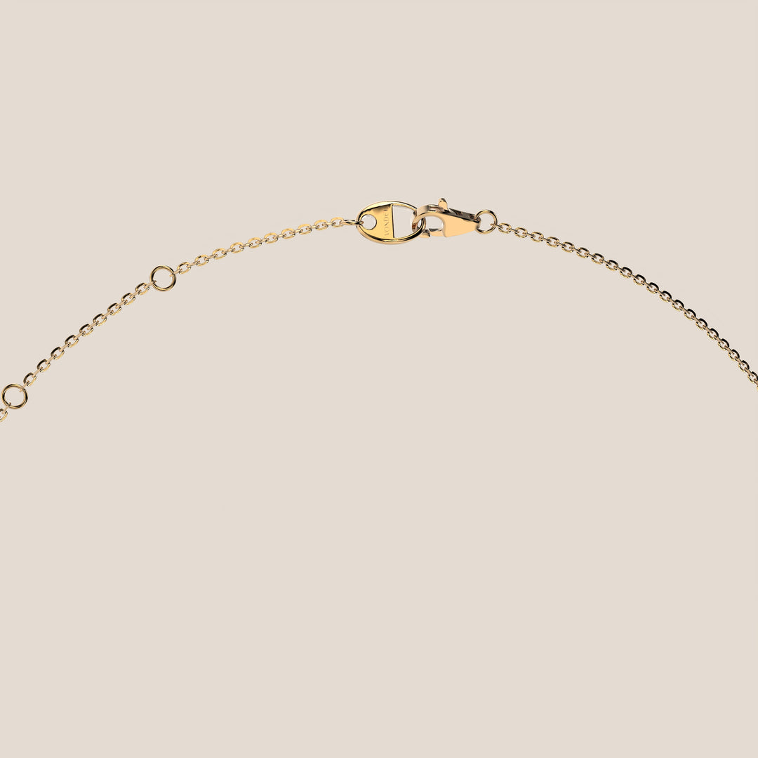 Sophie - Round Brilliant Lab Grown Diamond Necklace with Double Hidden Halo