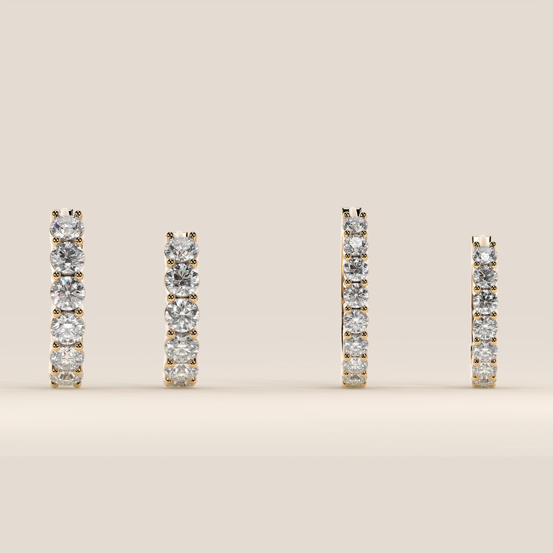 Delphine - Huggies Lab Grown Diamond Earrings Set