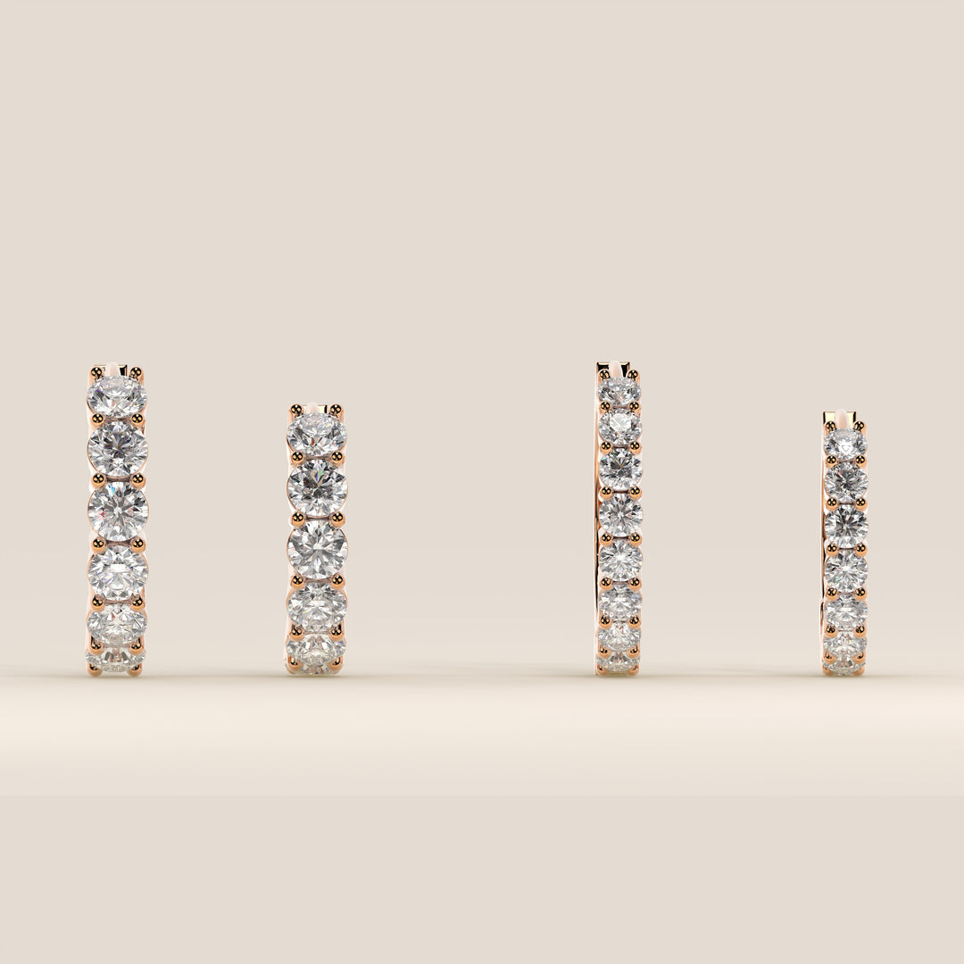 Delphine - Huggies Lab Grown Diamond Earrings Set