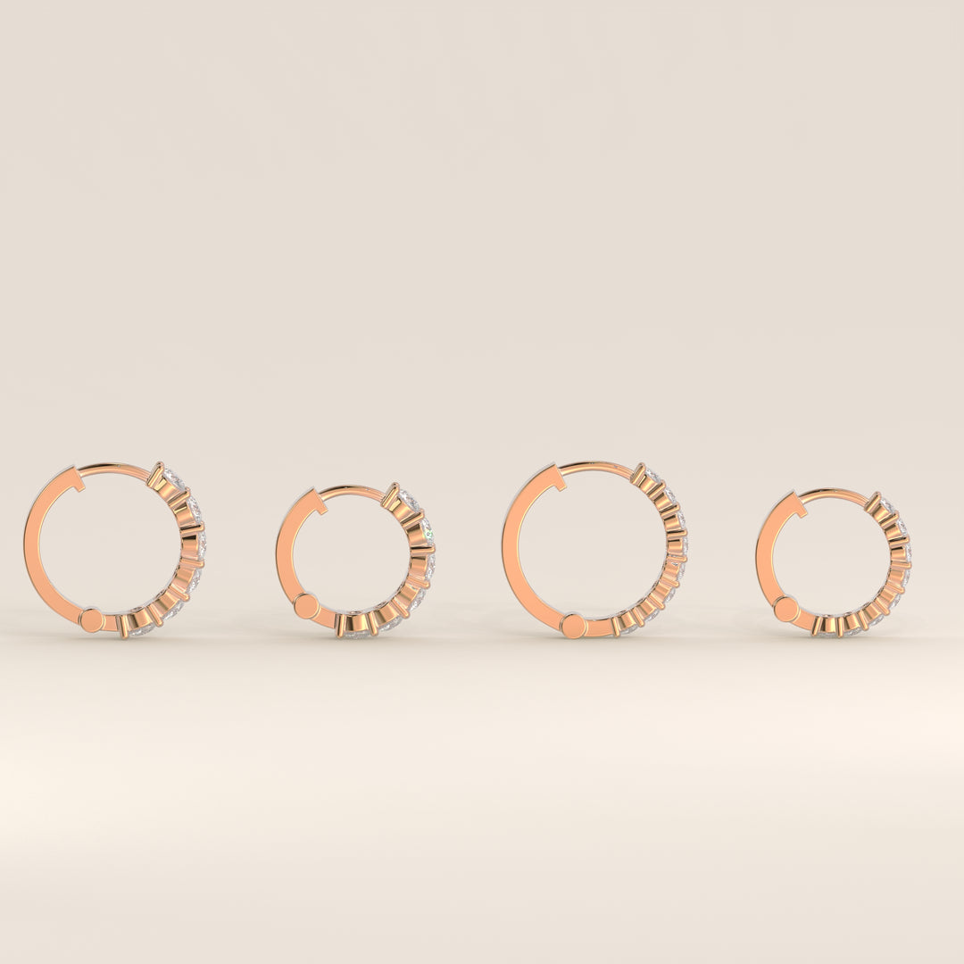 Delphine - Huggies Lab Grown Diamond Earrings Set