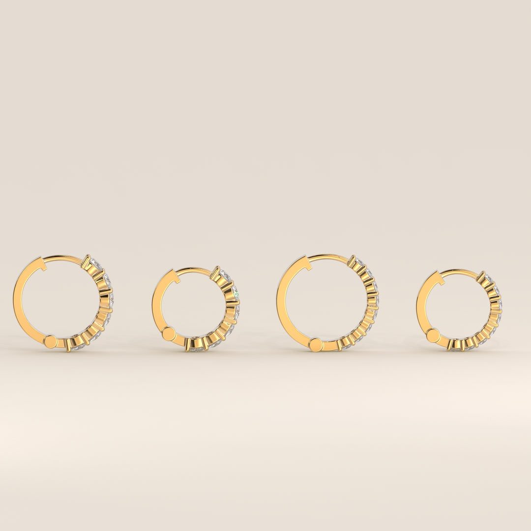 Delphine - Huggies Lab Grown Diamond Earrings Set