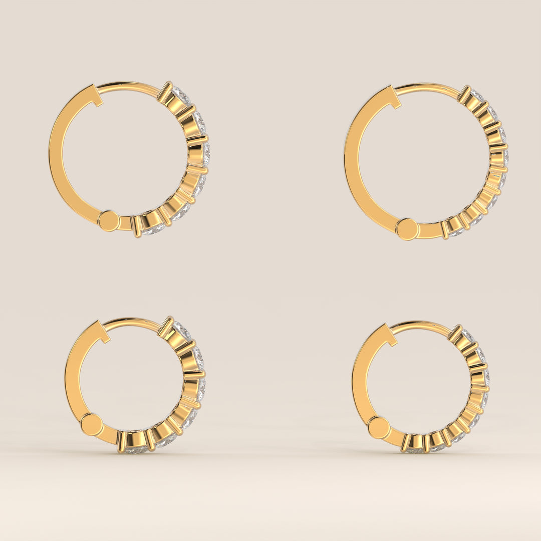 Delphine - Huggies Lab Grown Diamond Earrings Set