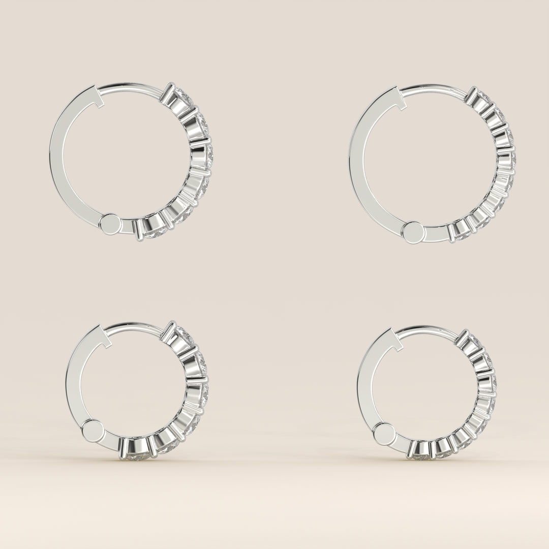 Delphine - Huggies Lab Grown Diamond Earrings Set