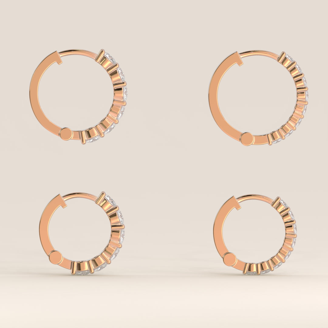 Delphine - Huggies Lab Grown Diamond Earrings Set