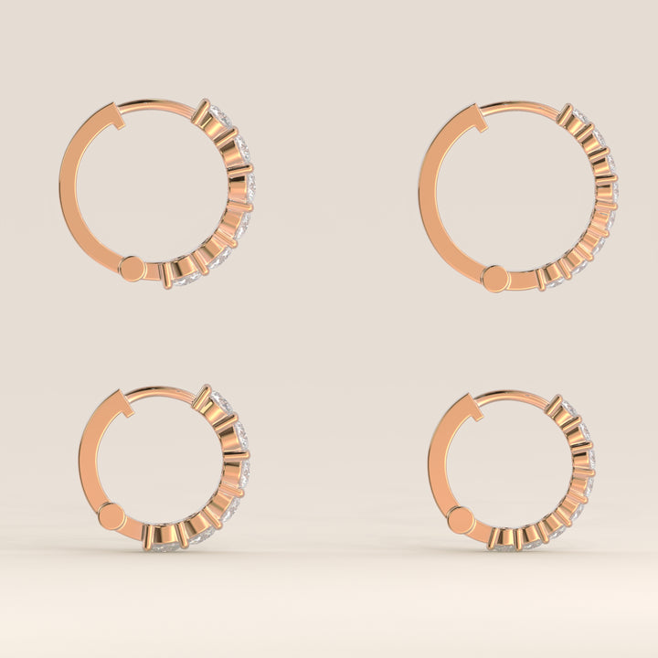 Delphine - Huggies Lab Grown Diamond Earrings Set