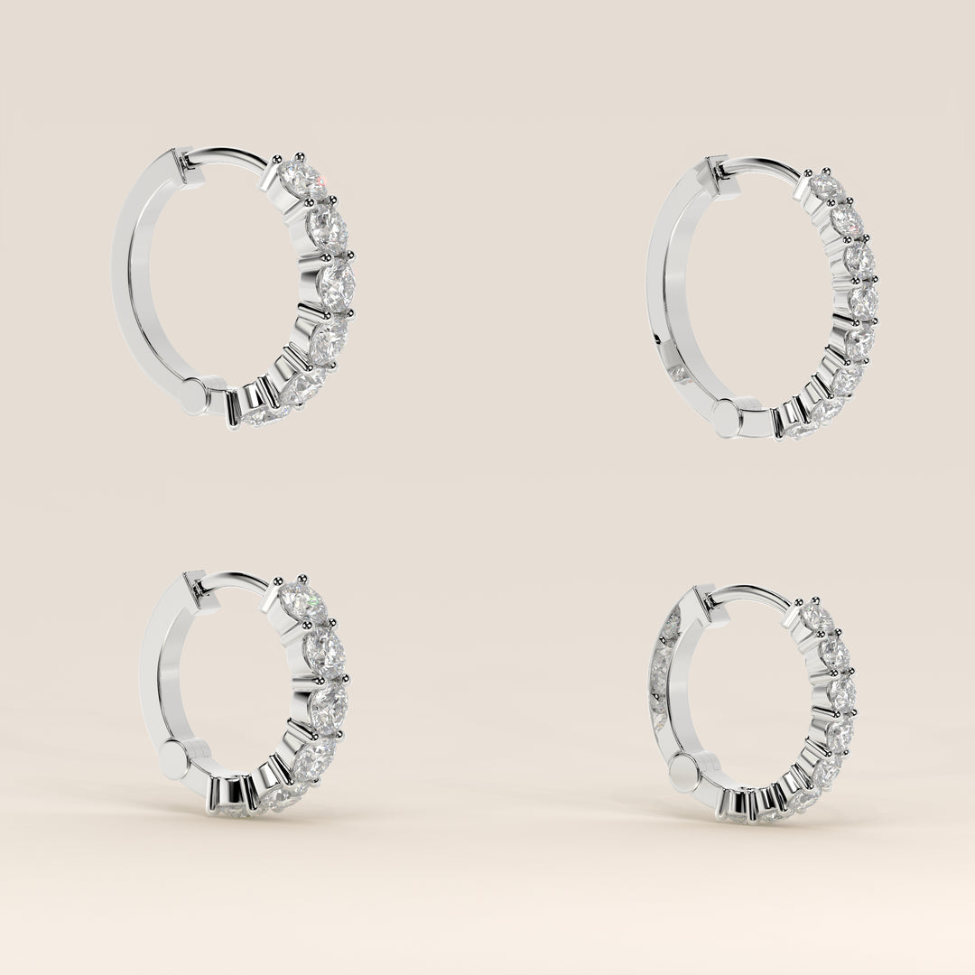 Delphine - Huggies Lab Grown Diamond Earrings Set