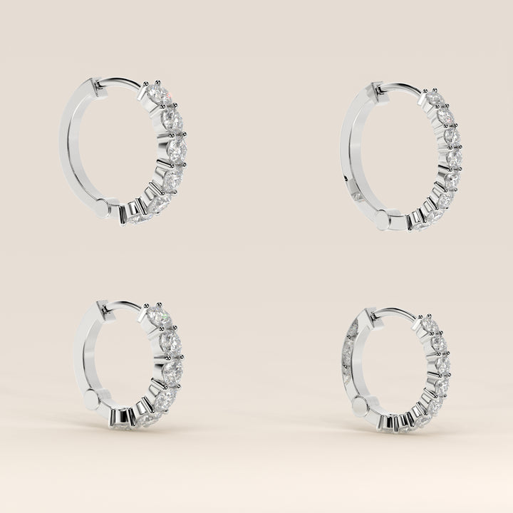 Delphine - Huggies Lab Grown Diamond Earrings Set