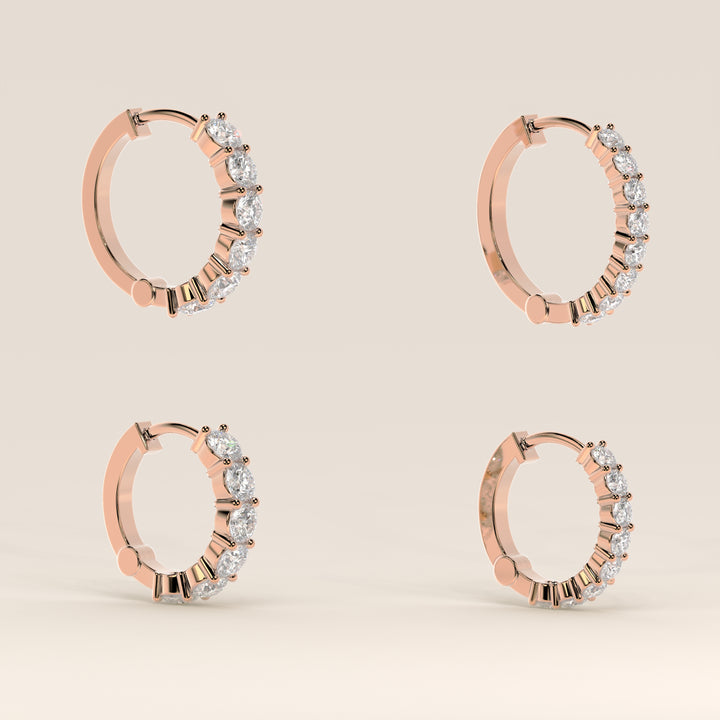 Delphine - Huggies Lab Grown Diamond Earrings Set