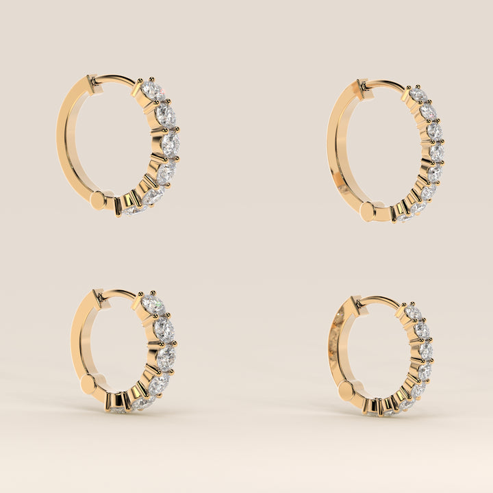 Delphine - Huggies Lab Grown Diamond Earrings Set