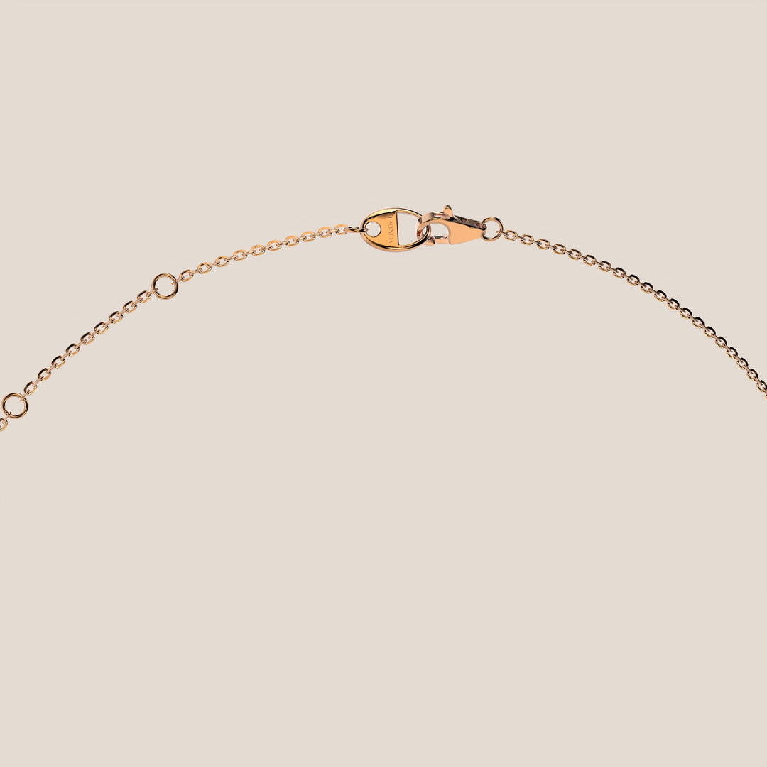 Lisa - Round Lab Grown Diamond Necklace with Hidden Halo