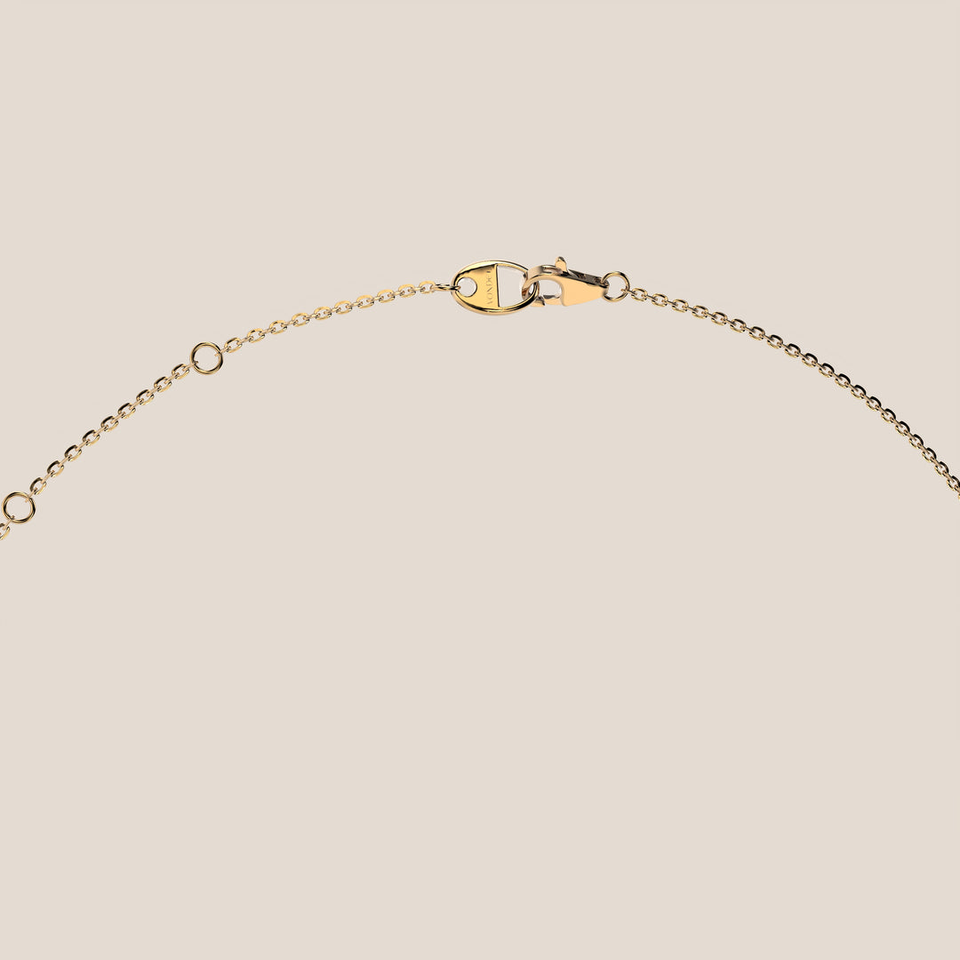 Lisa - Round Lab Grown Diamond Necklace with Hidden Halo