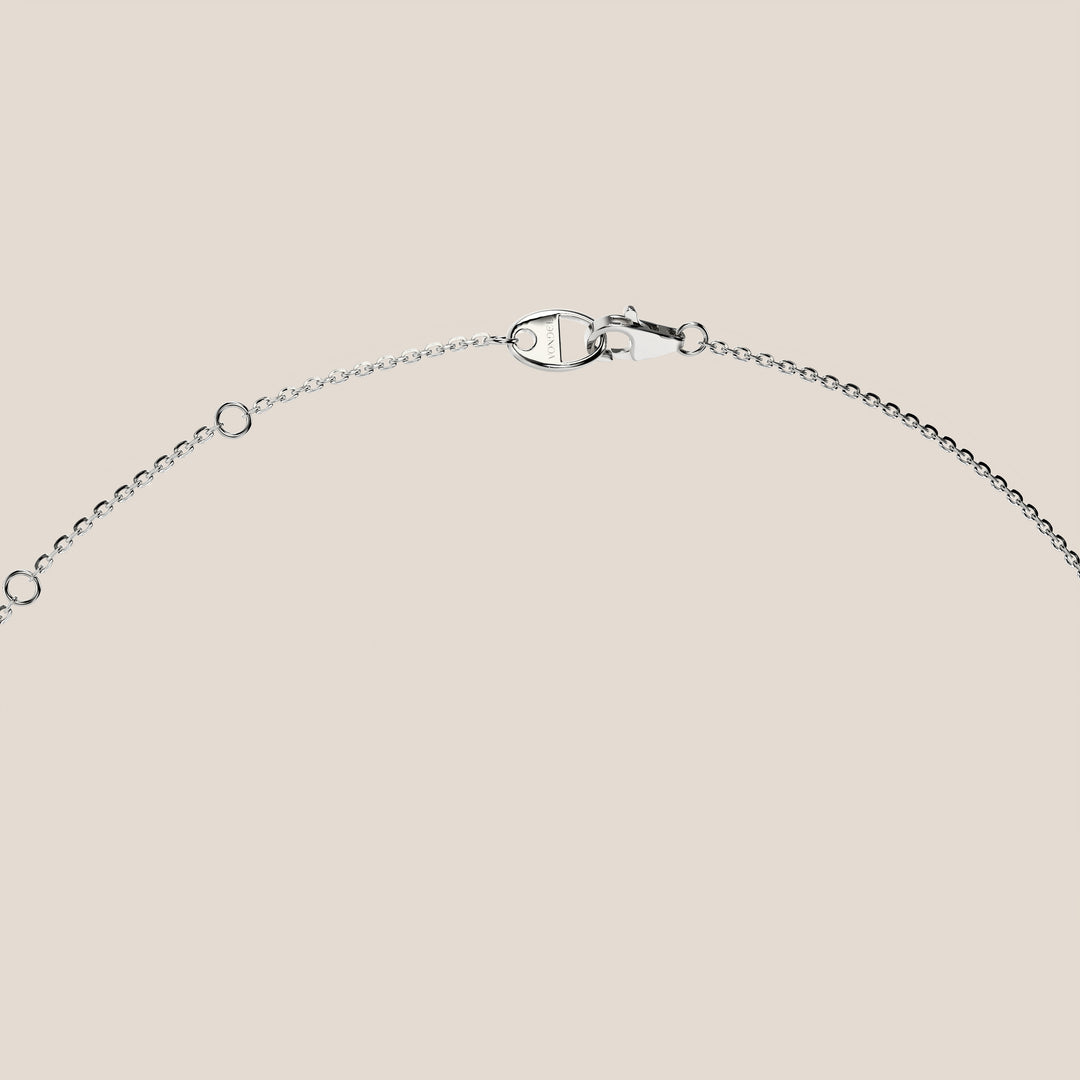 Sophie - Necklace with Double Hidden Halo Oval Pendant Lab Grown Diamond