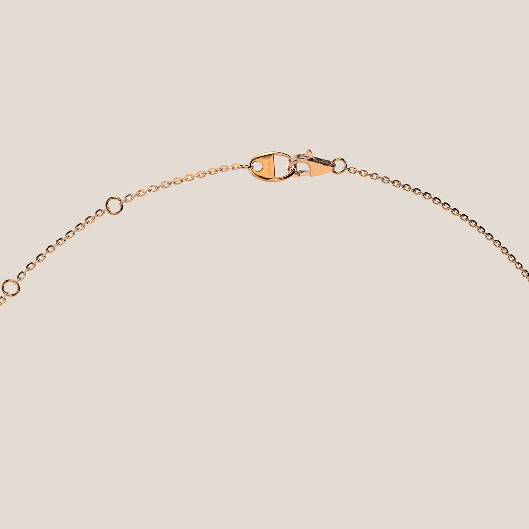 Sophie - Necklace with Double Hidden Halo Oval Pendant Lab Grown Diamond