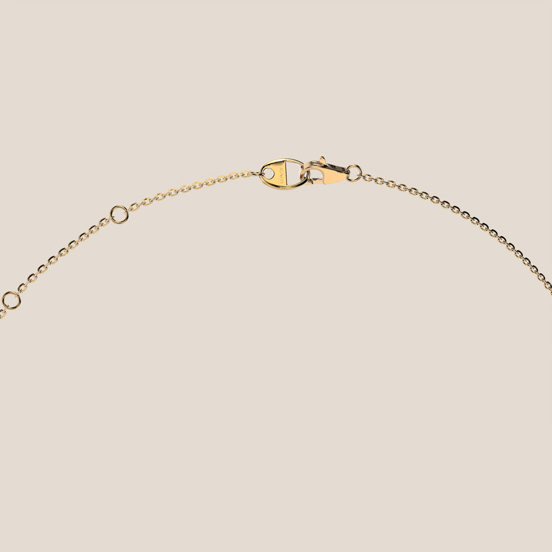 Sophie - Necklace with Double Hidden Halo Oval Pendant Lab Grown Diamond
