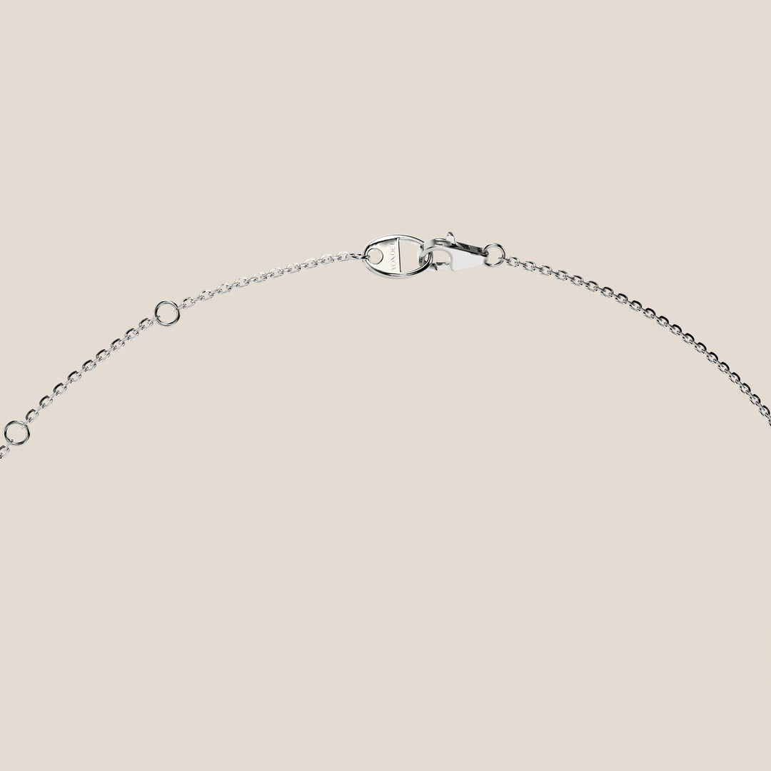Sophie - Necklace with Double Hidden Halo Round Brilliant Pendant Lab Grown Diamond