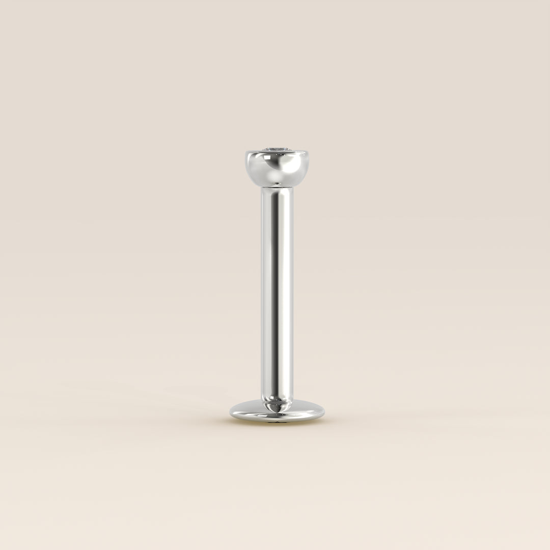 Bezel Round Lab Grown Diamond Piercing