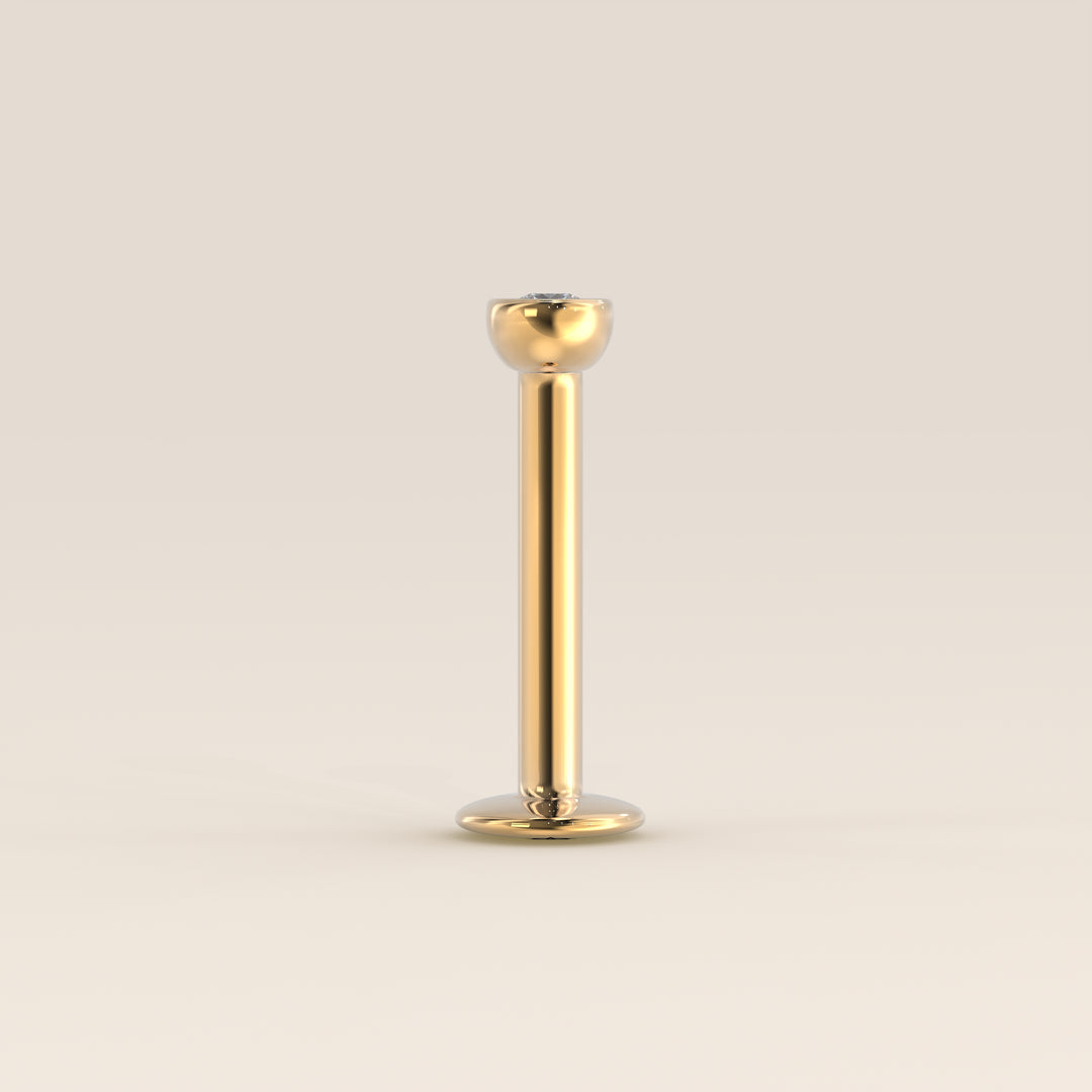 Bezel Round Lab Grown Diamond Piercing