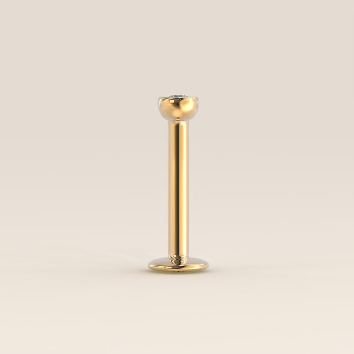 Bezel Round Lab Grown Diamond Piercing