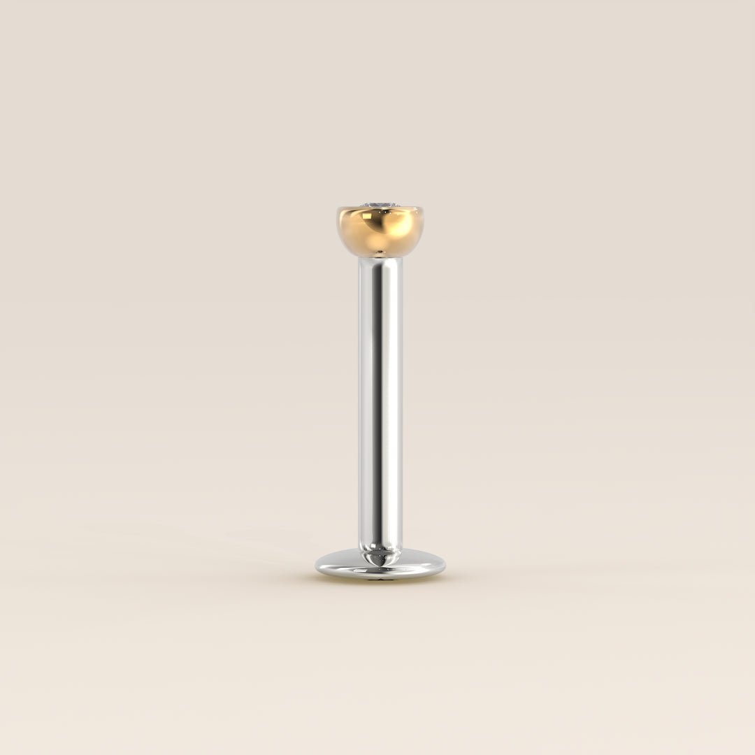 Bezel Round Lab Grown Diamond Piercing
