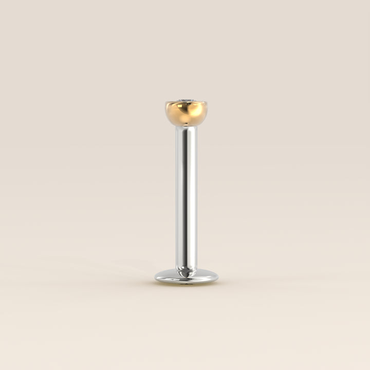 Bezel Round Lab Grown Diamond Piercing