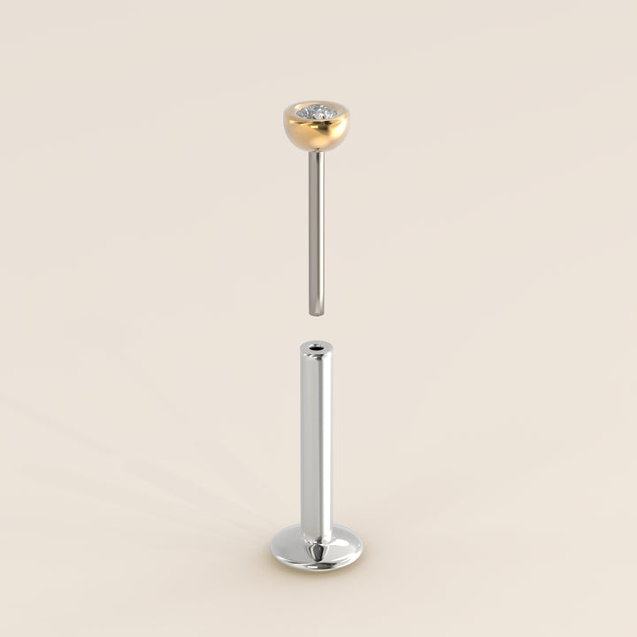 Bezel Round Lab Grown Diamond Piercing
