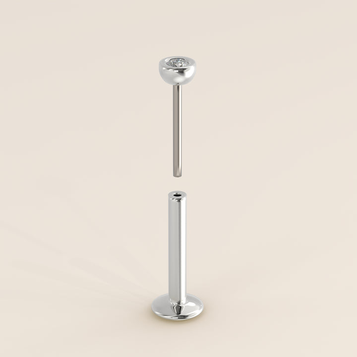 Bezel Round Lab Grown Diamond Piercing