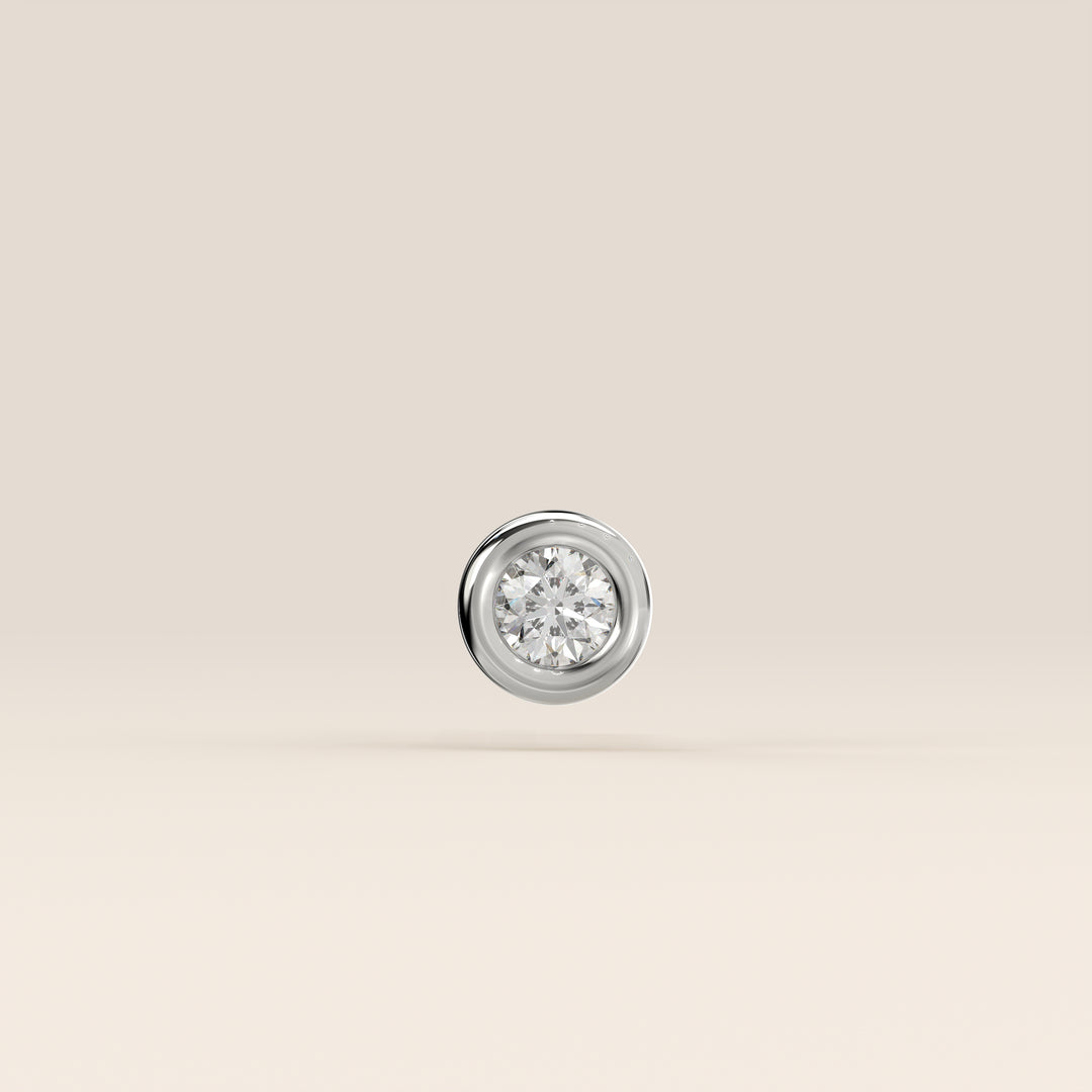Bezel Round Lab Grown Diamond Piercing