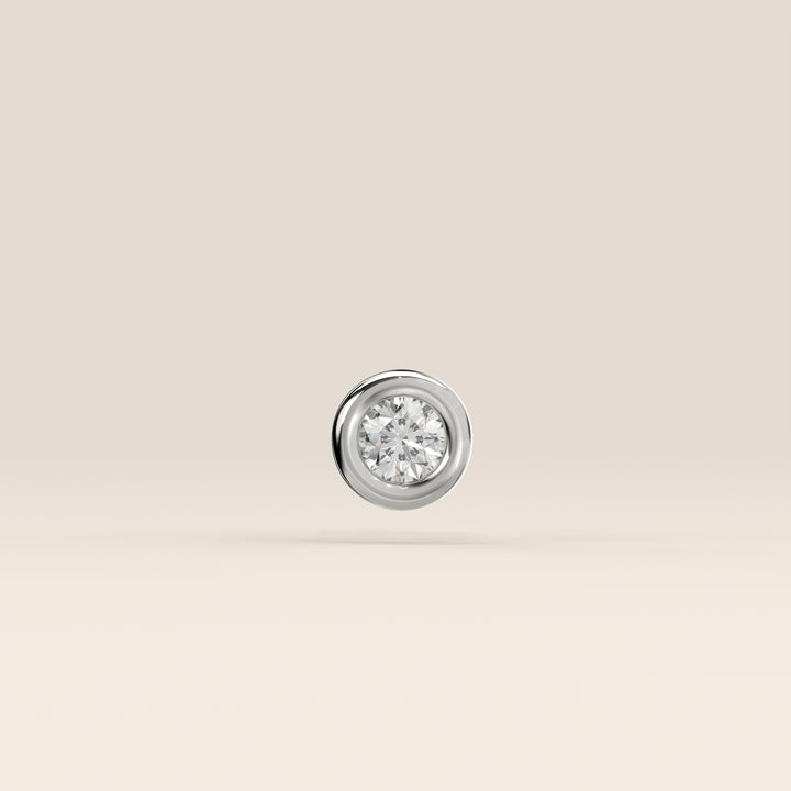Bezel Round Lab Grown Diamond Piercing