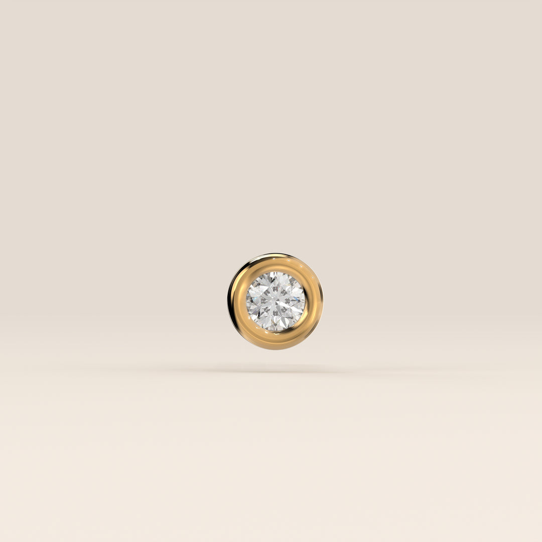 Bezel Round Lab Grown Diamond Piercing