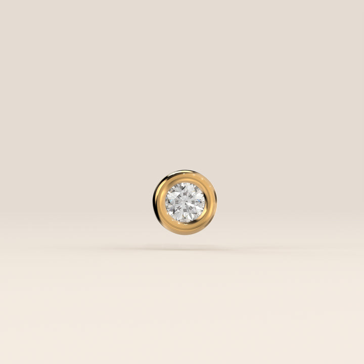 Bezel Round Lab Grown Diamond Piercing