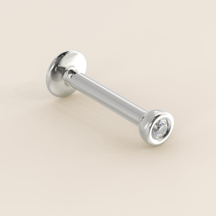 Bezel Round Lab Grown Diamond Piercing