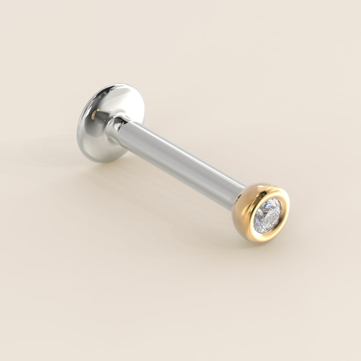 Bezel Round Lab Grown Diamond Piercing