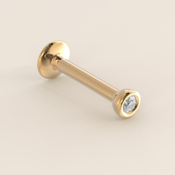 Bezel Round Lab Grown Diamond Piercing