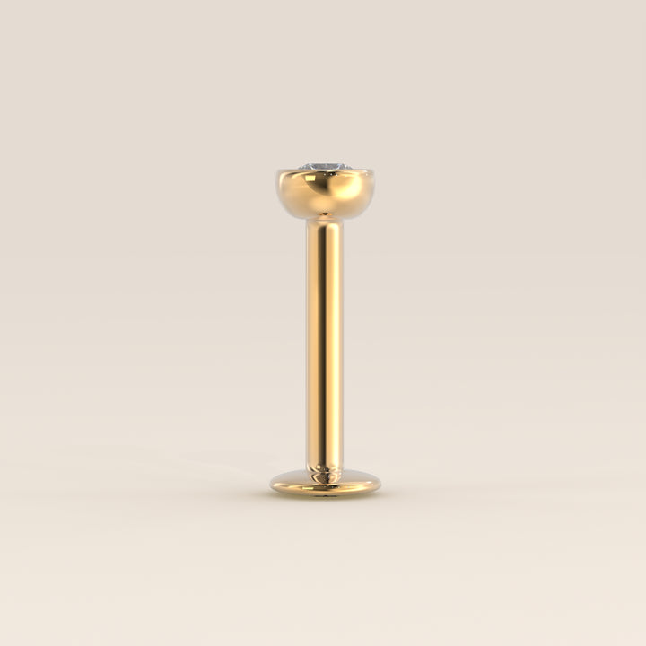 Bezel Round Lab Grown Diamond Piercing