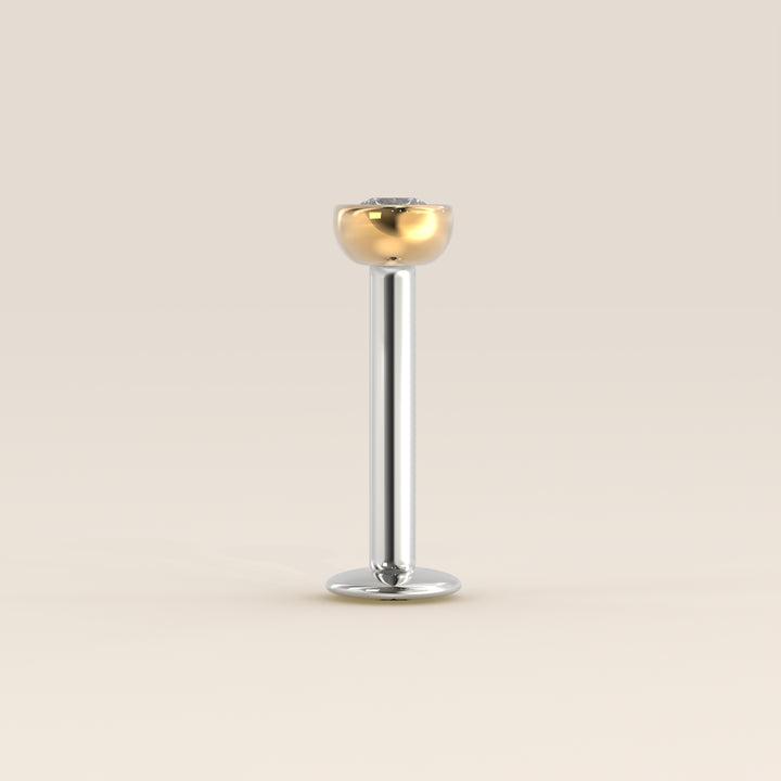 Bezel Round Lab Grown Diamond Piercing