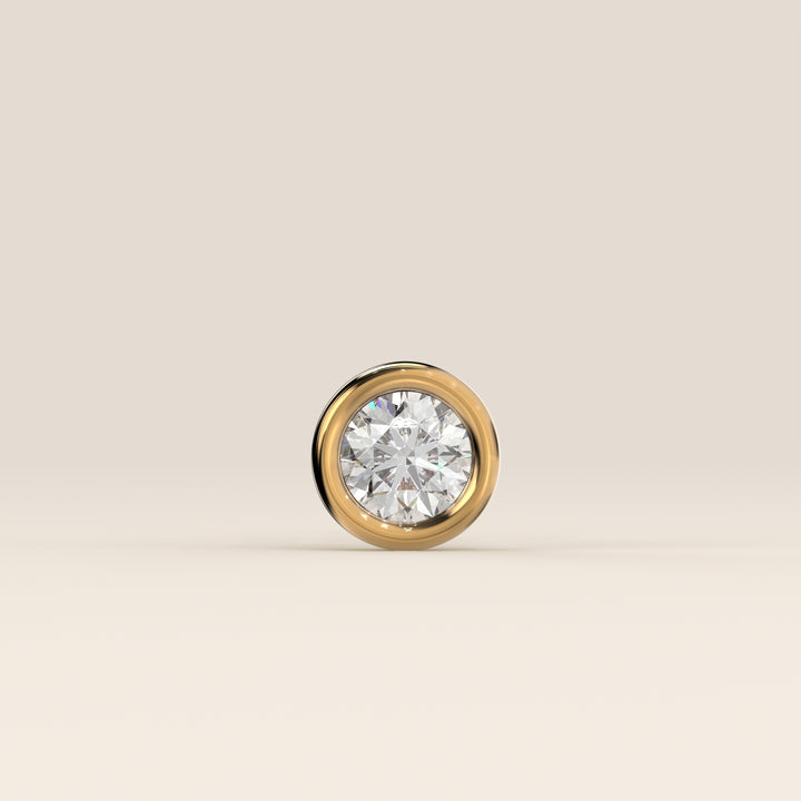 Bezel Round Lab Grown Diamond Piercing