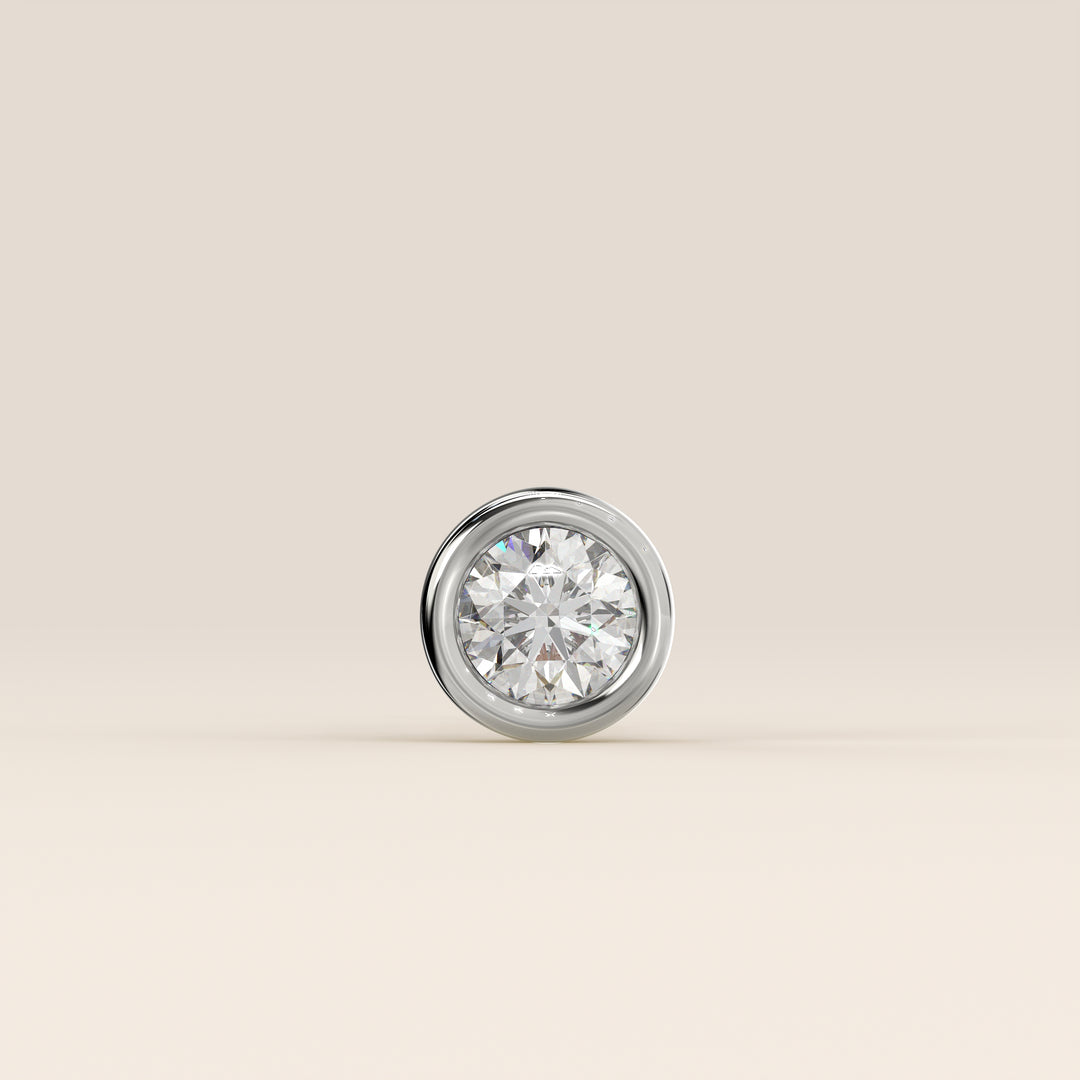 Bezel Round Lab Grown Diamond Piercing