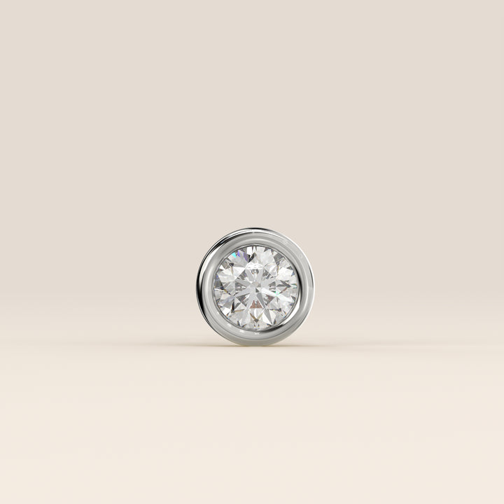 Bezel Round Lab Grown Diamond Piercing