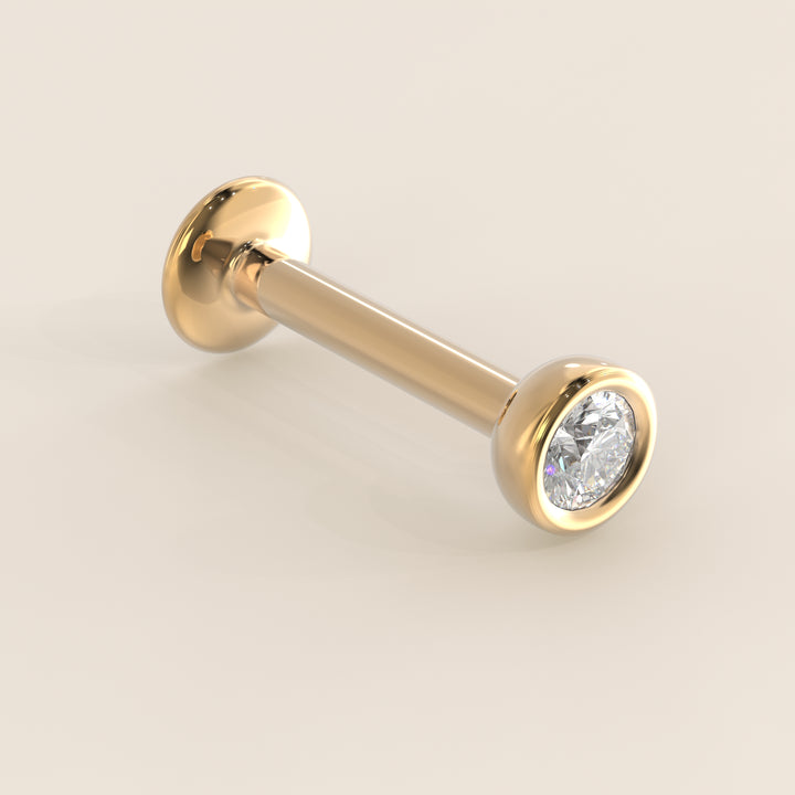 Bezel Round Lab Grown Diamond Piercing