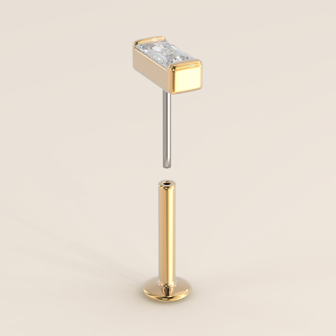 Baguette Lab Grown Diamond Piercing